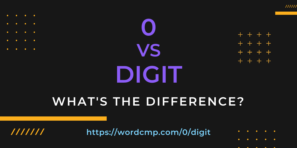 Difference between 0 and digit