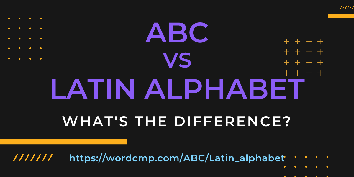 Difference between ABC and Latin alphabet