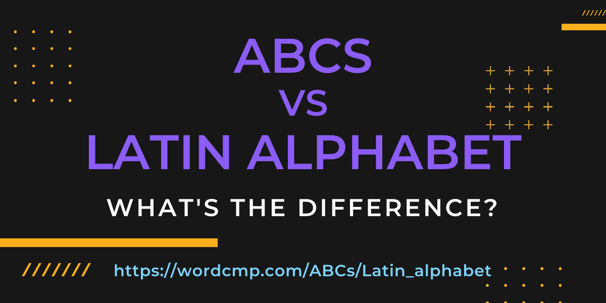Difference between ABCs and Latin alphabet