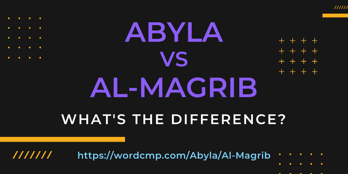 Difference between Abyla and Al-Magrib