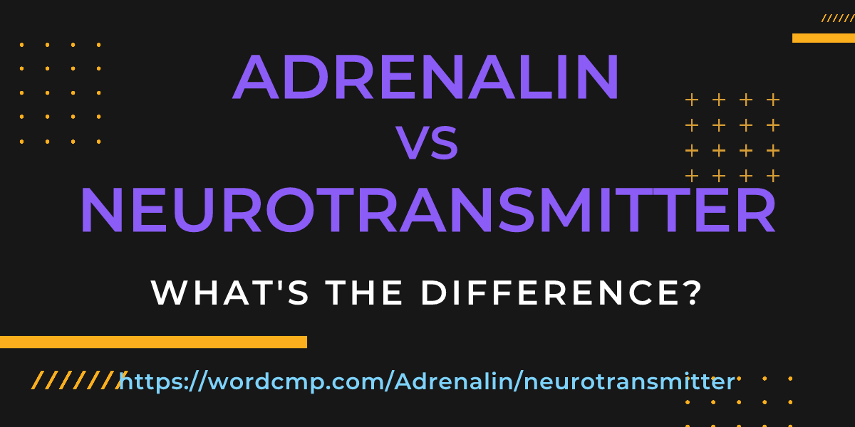 Difference between Adrenalin and neurotransmitter