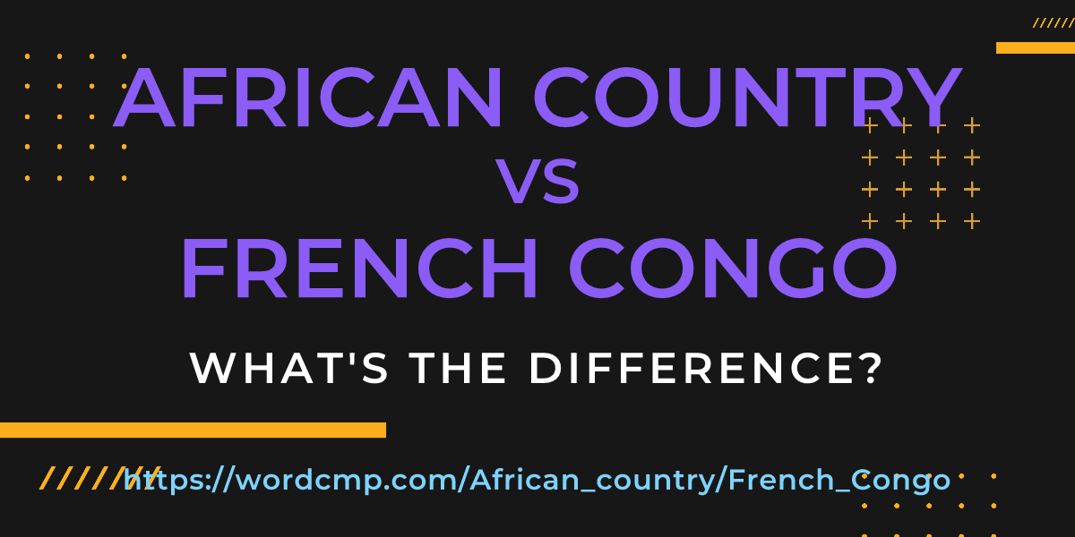 Difference between African country and French Congo