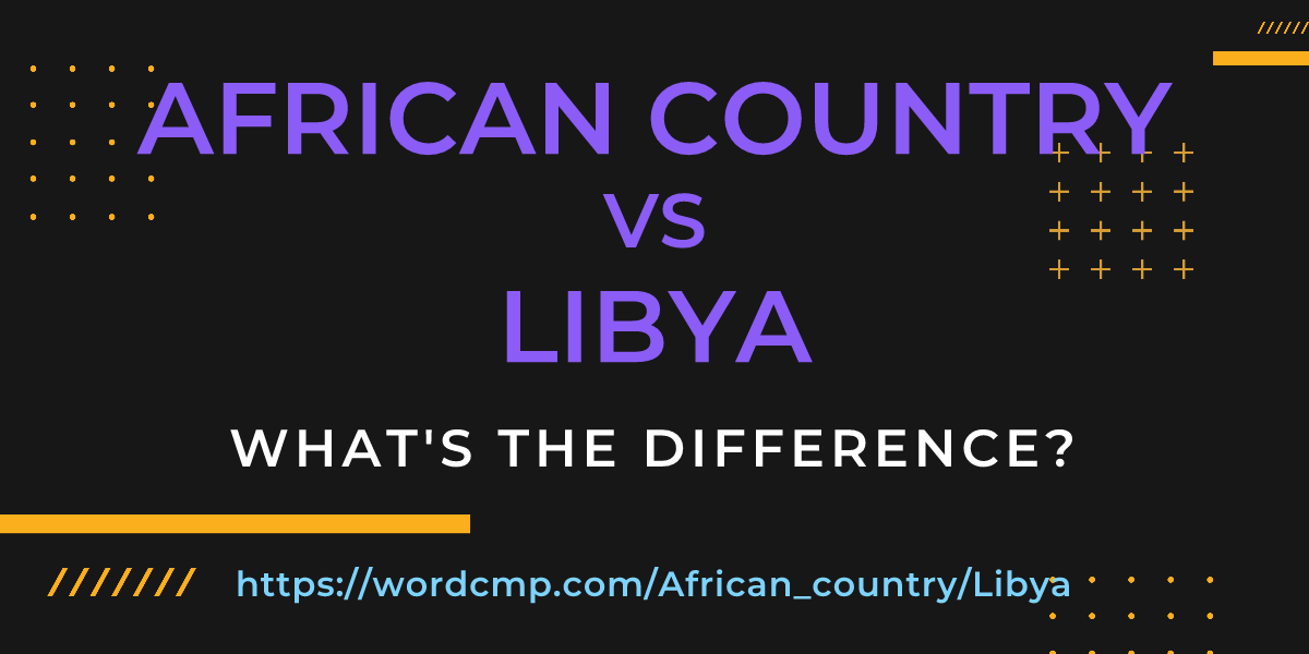 Difference between African country and Libya