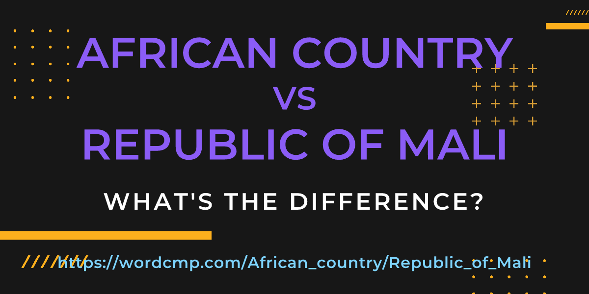 Difference between African country and Republic of Mali