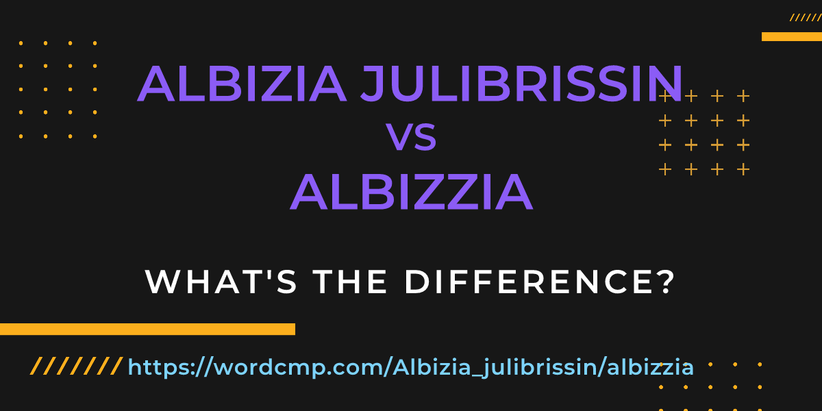 Difference between Albizia julibrissin and albizzia