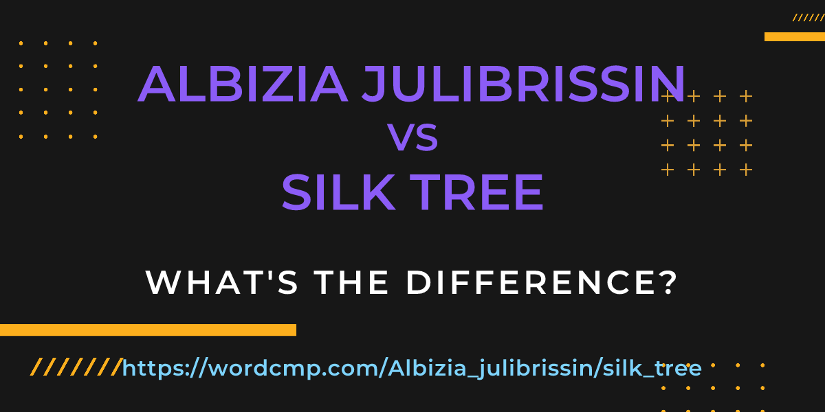 Difference between Albizia julibrissin and silk tree