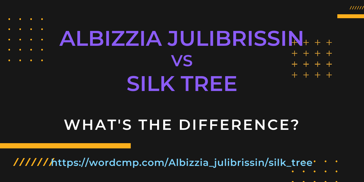 Difference between Albizzia julibrissin and silk tree