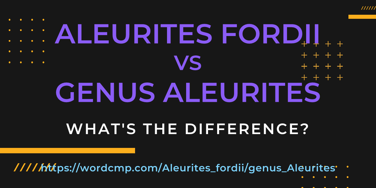 Difference between Aleurites fordii and genus Aleurites