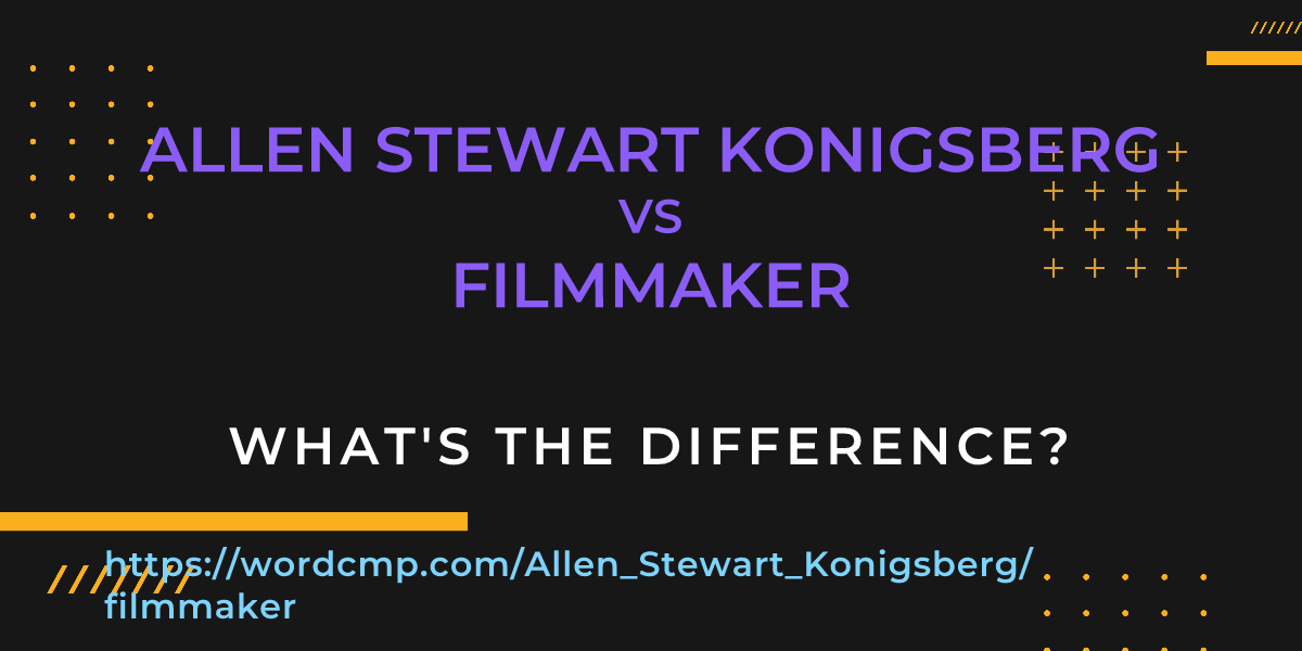 Difference between Allen Stewart Konigsberg and filmmaker