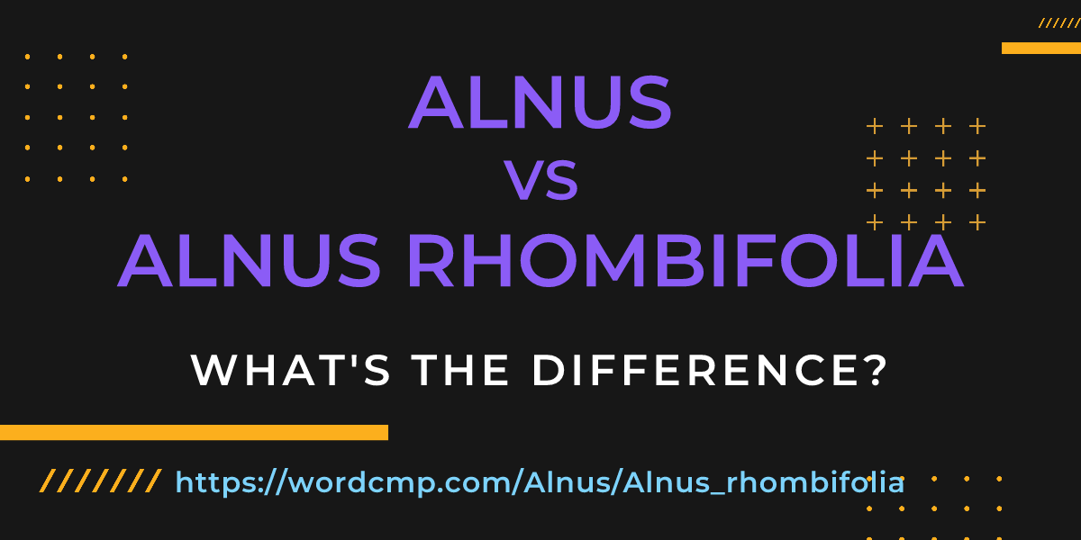Difference between Alnus and Alnus rhombifolia
