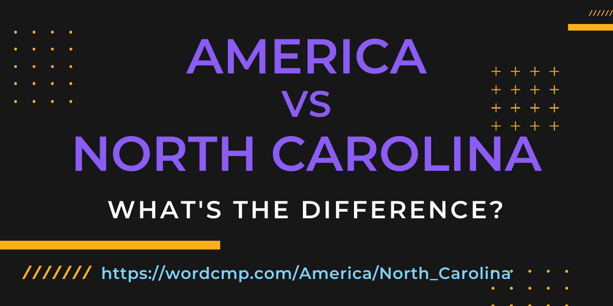 Difference between America and North Carolina