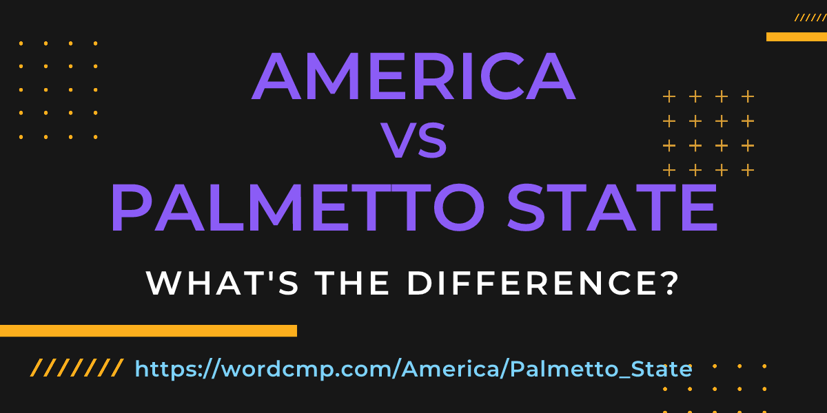 Difference between America and Palmetto State
