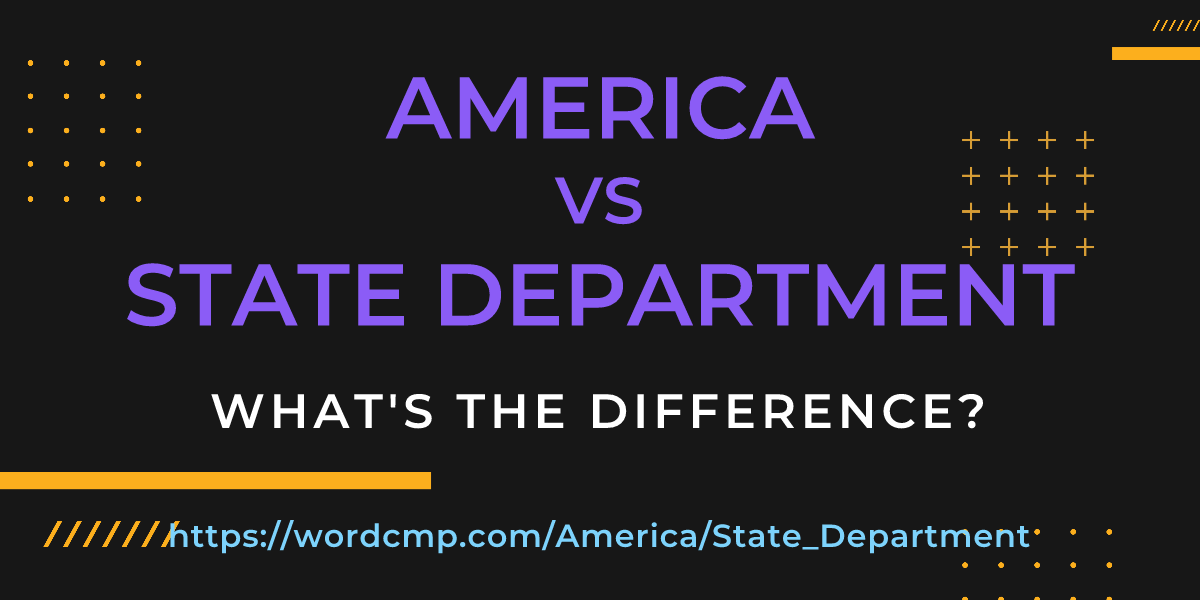 Difference between America and State Department