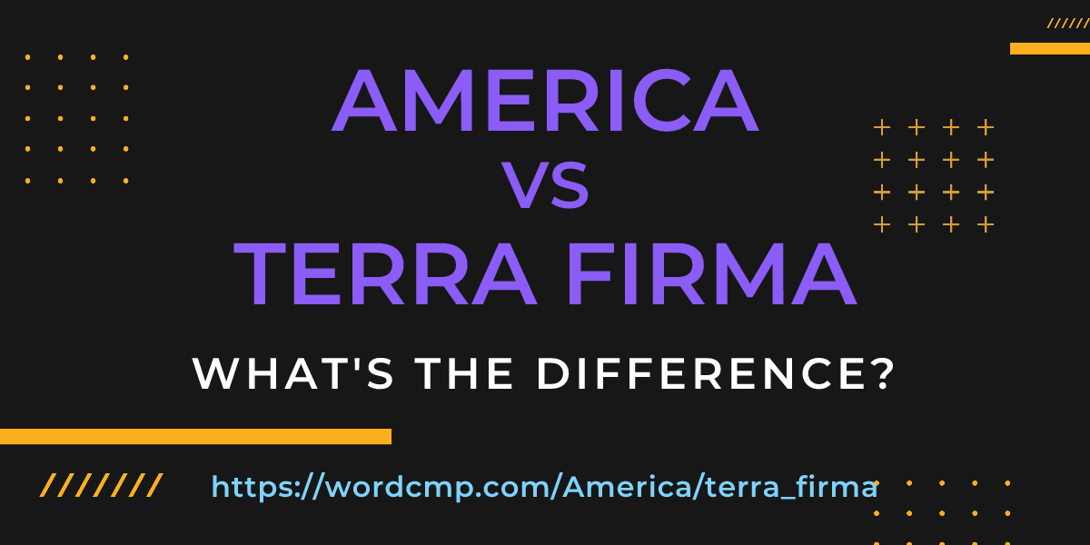 Difference between America and terra firma