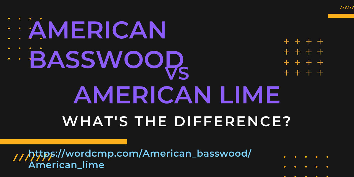 Difference between American basswood and American lime