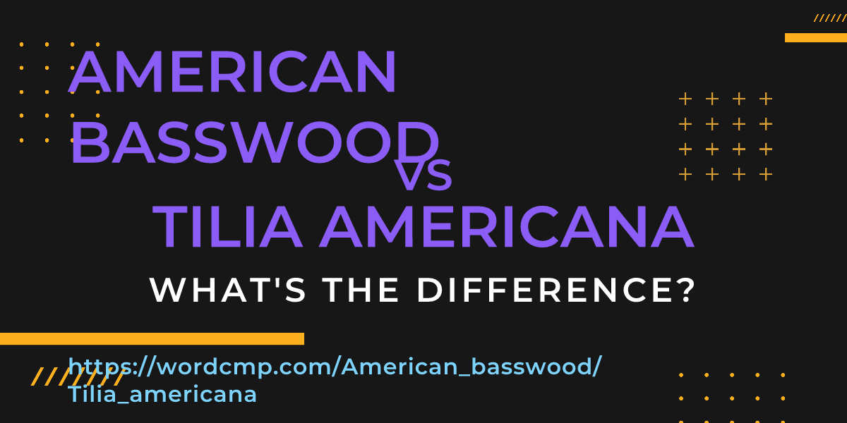 Difference between American basswood and Tilia americana