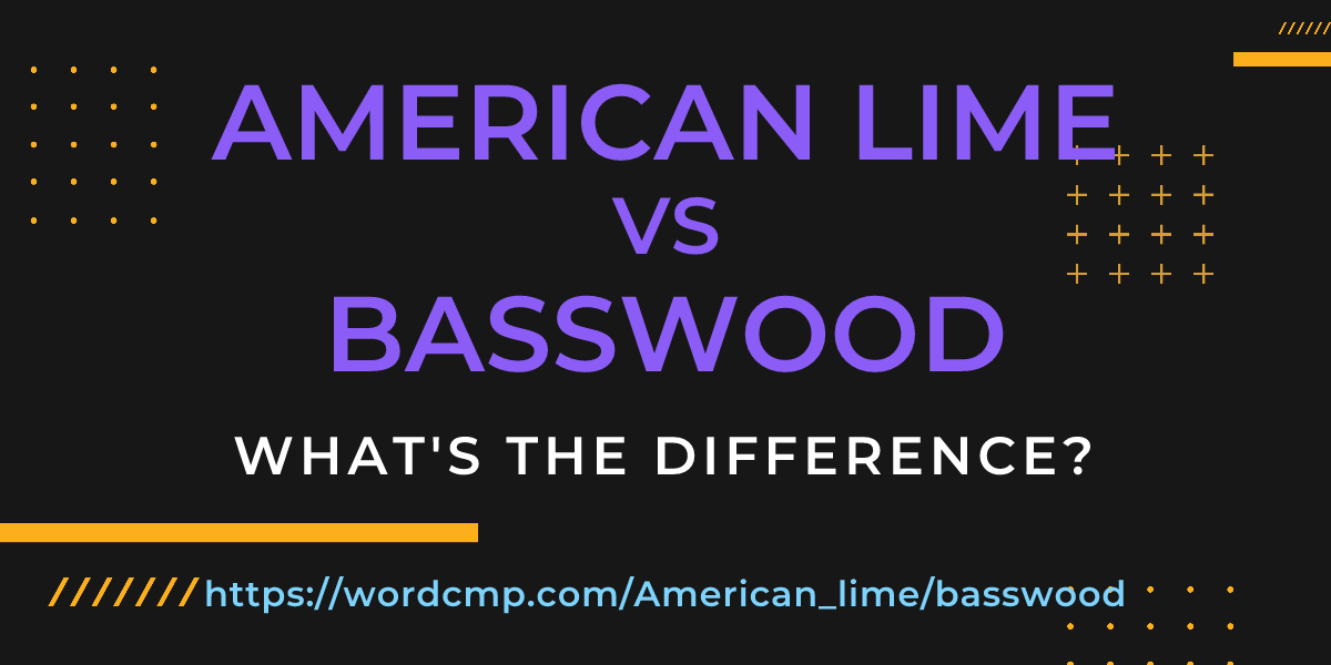 Difference between American lime and basswood