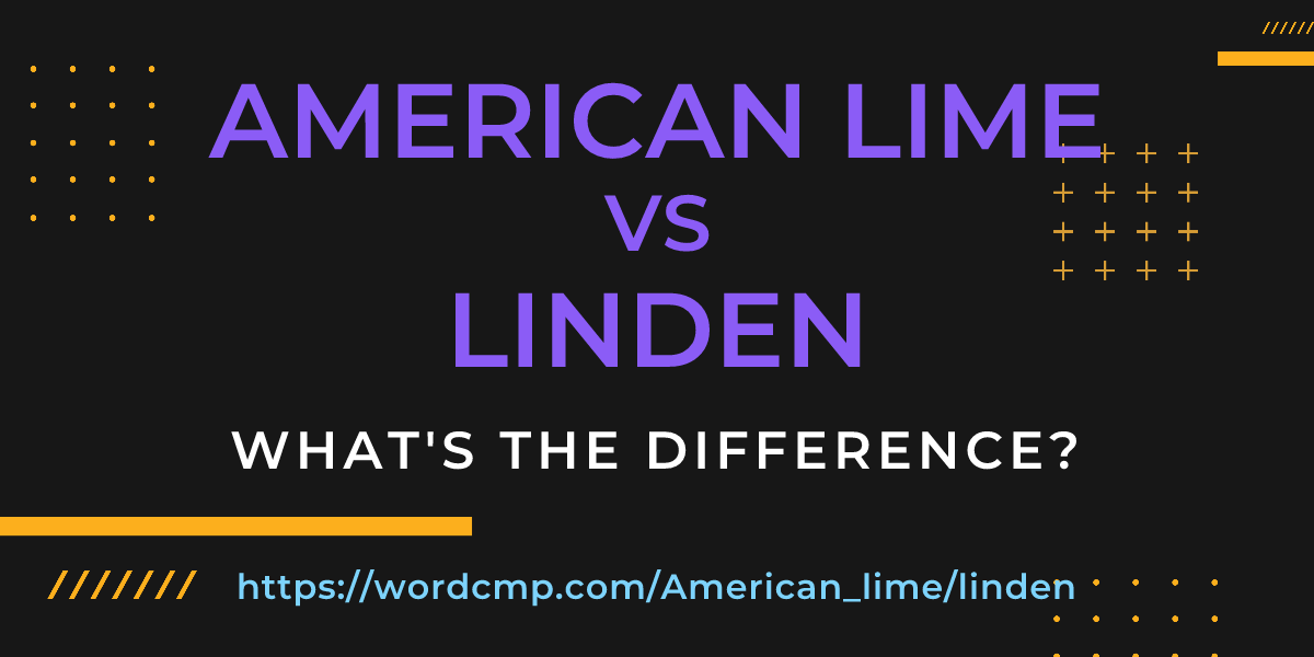 Difference between American lime and linden