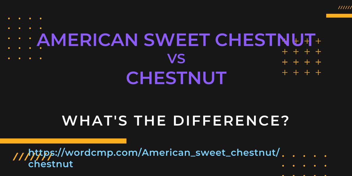 Difference between American sweet chestnut and chestnut