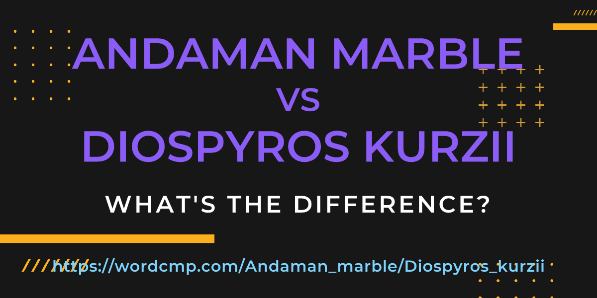 Difference between Andaman marble and Diospyros kurzii
