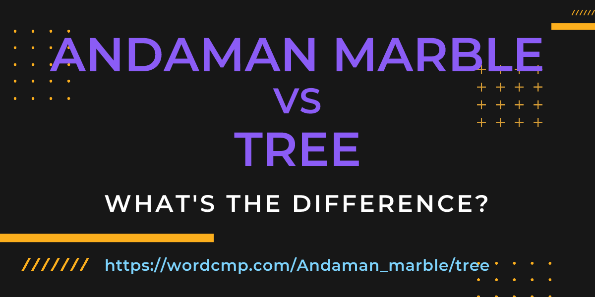 Difference between Andaman marble and tree