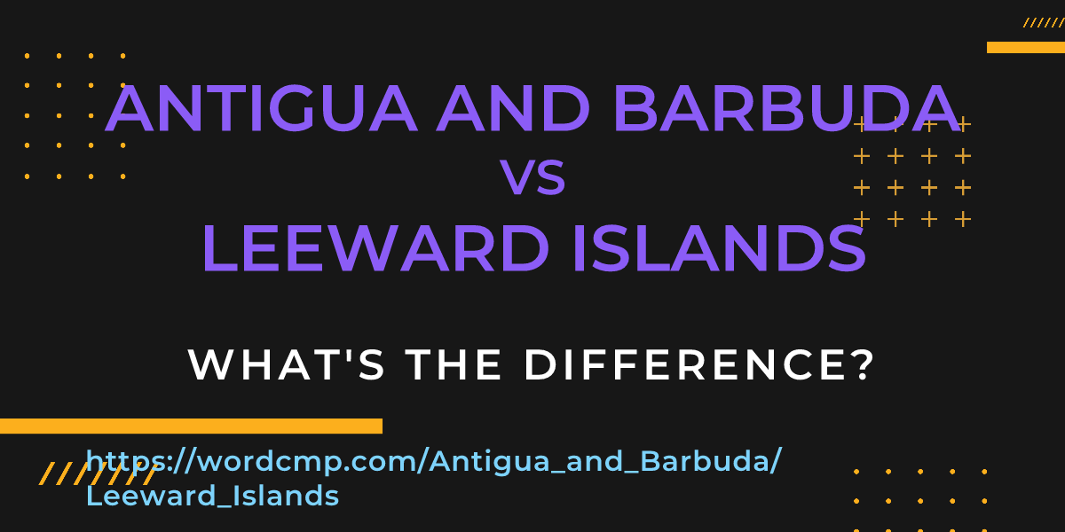 Difference between Antigua and Barbuda and Leeward Islands