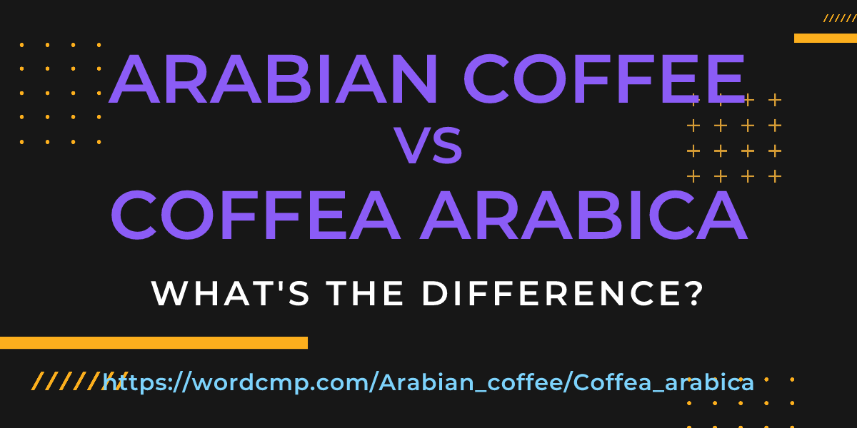 Difference between Arabian coffee and Coffea arabica