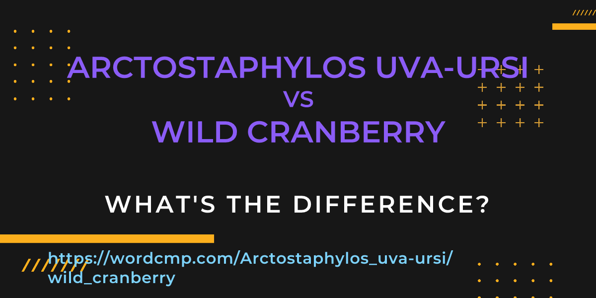 Difference between Arctostaphylos uva-ursi and wild cranberry
