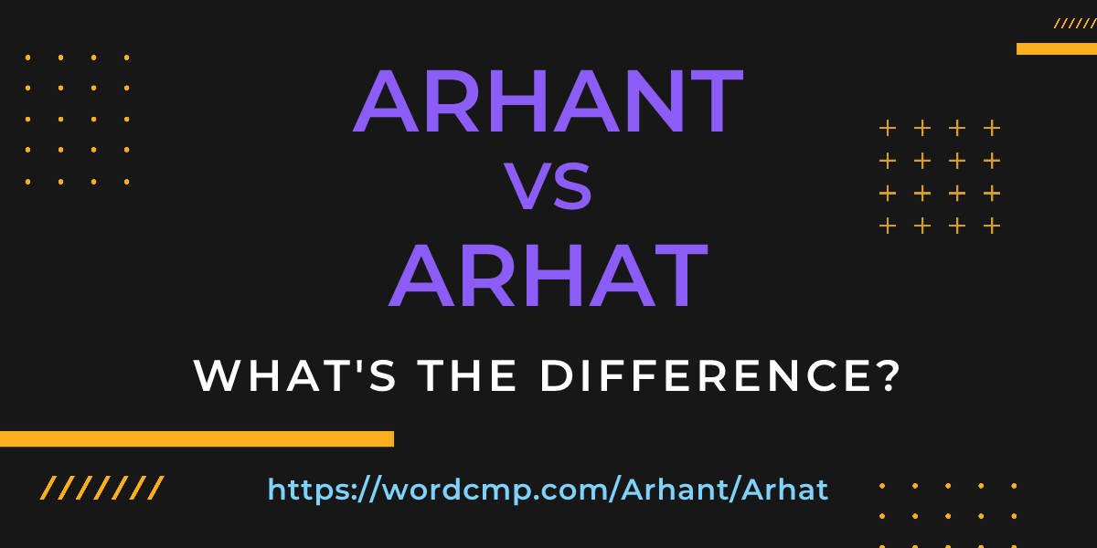 Difference between Arhant and Arhat