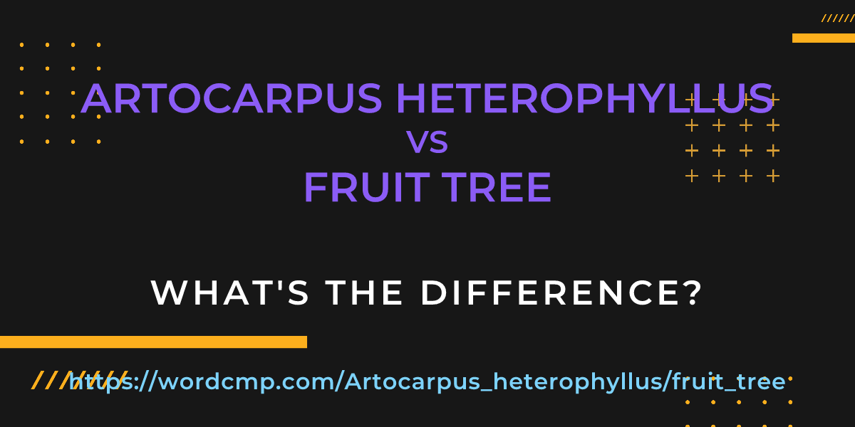 Difference between Artocarpus heterophyllus and fruit tree
