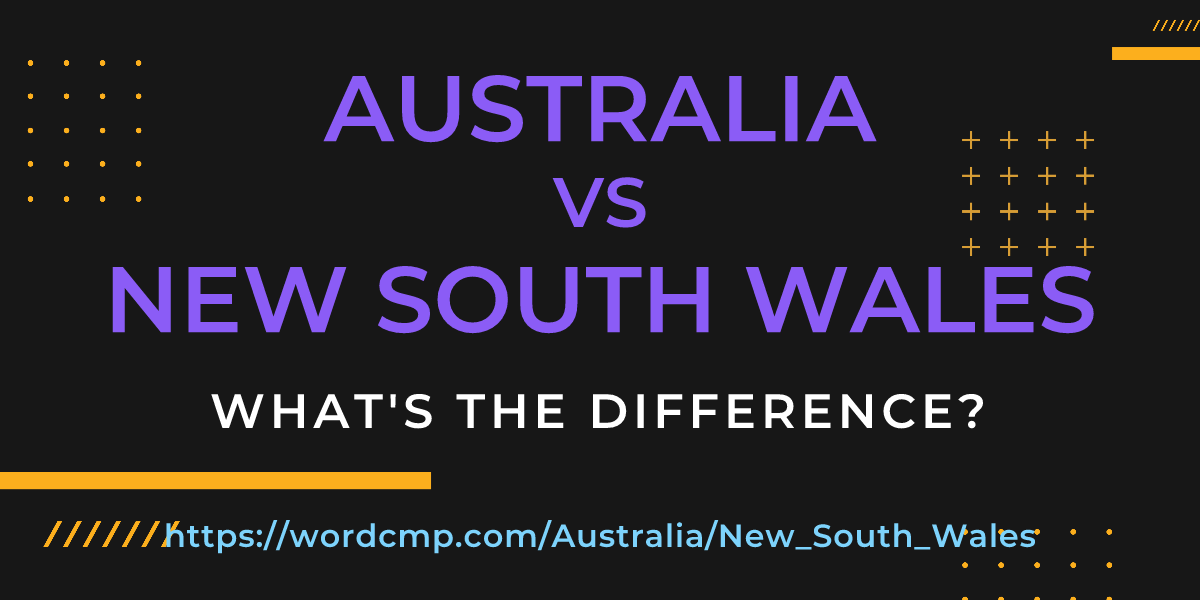Difference between Australia and New South Wales