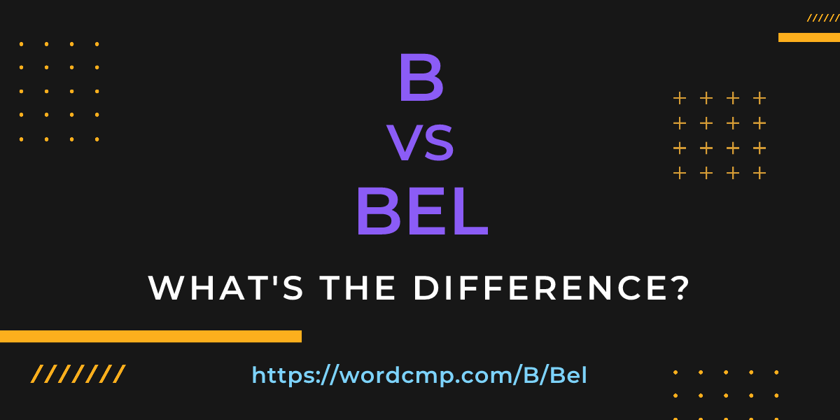 Difference between B and Bel