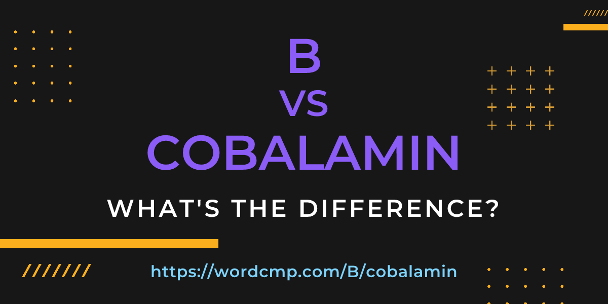 Difference between B and cobalamin