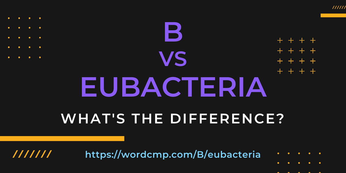 Difference between B and eubacteria