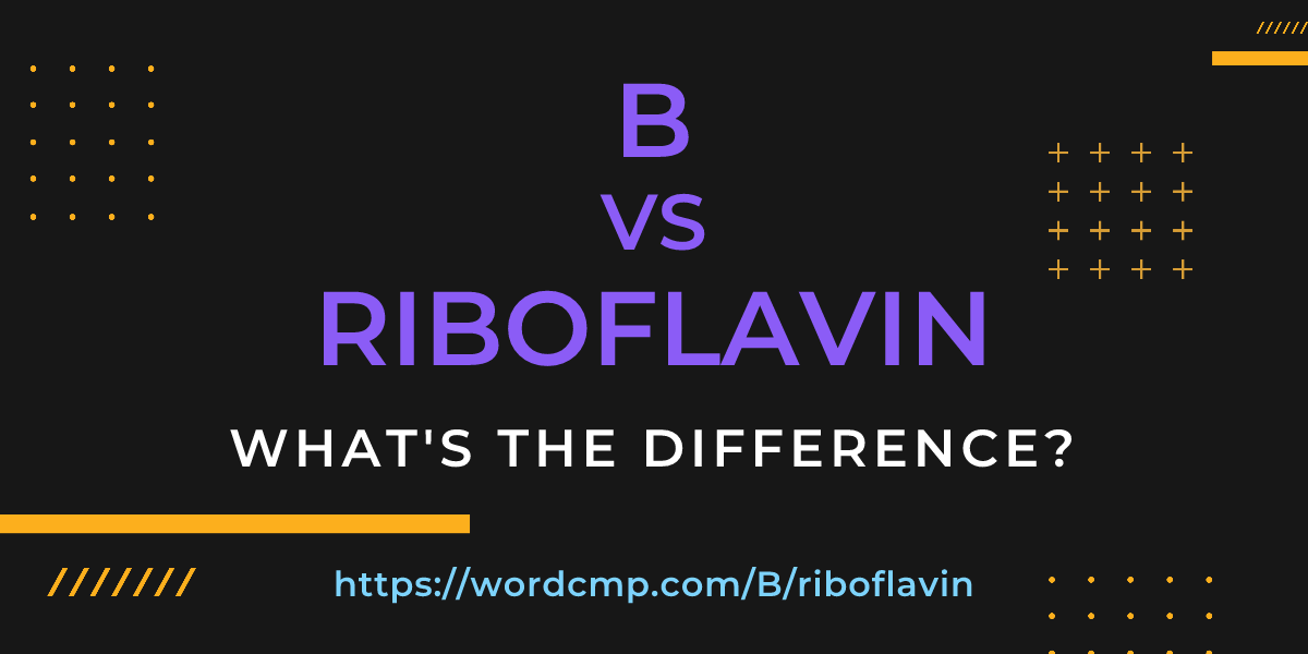 Difference between B and riboflavin