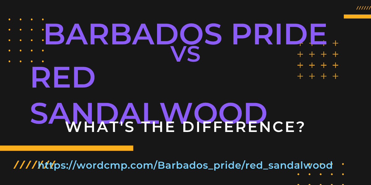 Difference between Barbados pride and red sandalwood