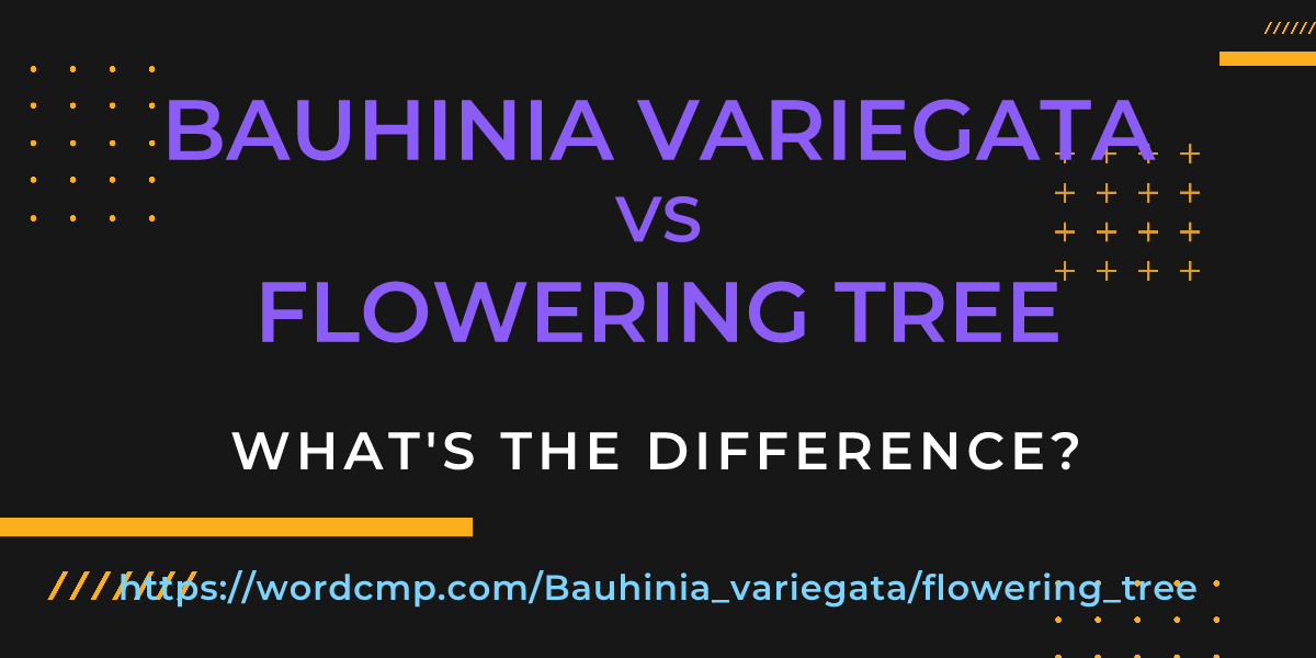 Difference between Bauhinia variegata and flowering tree