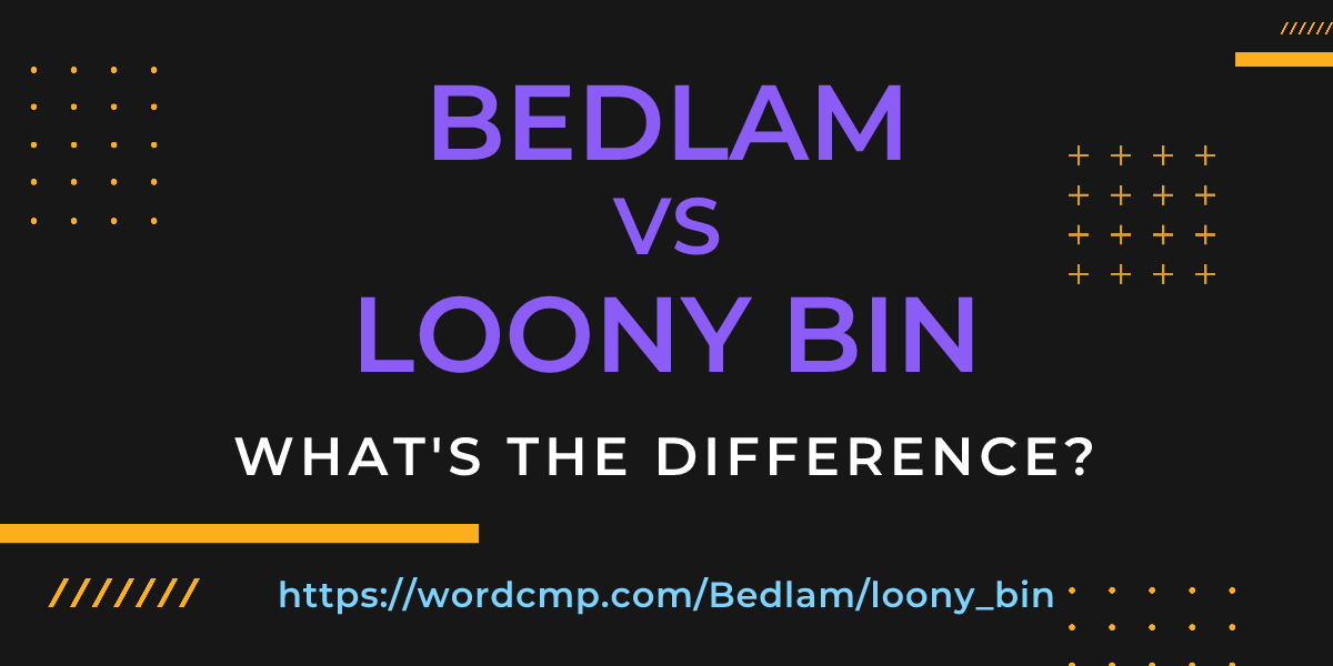 Difference between Bedlam and loony bin