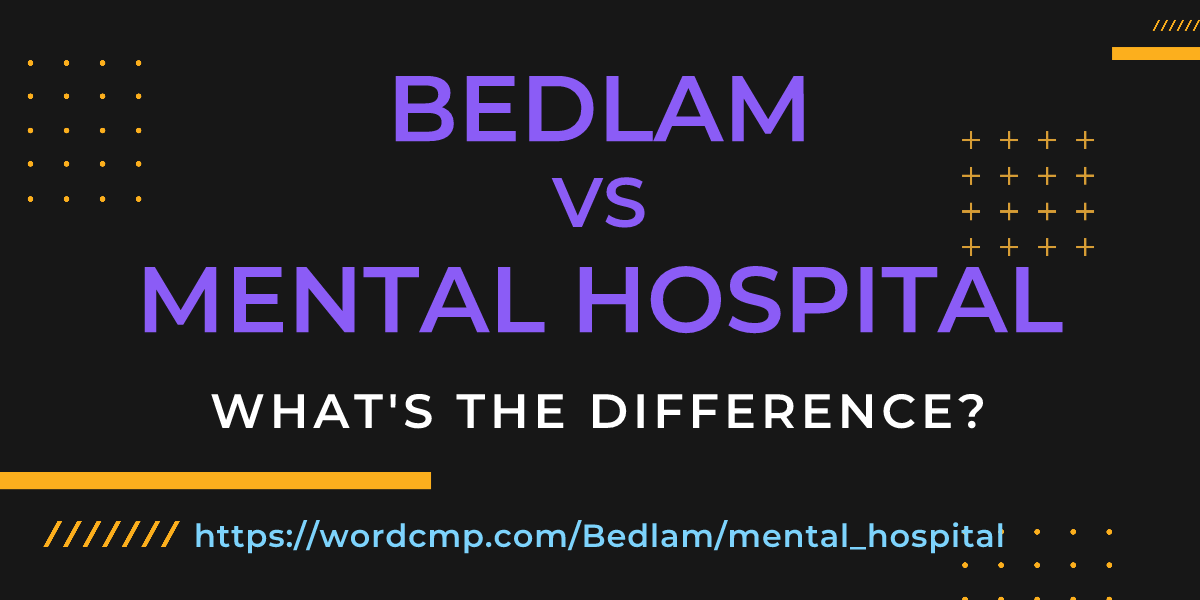 Difference between Bedlam and mental hospital