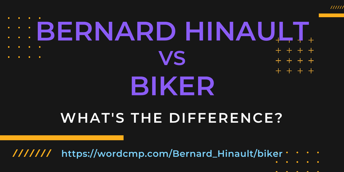 Difference between Bernard Hinault and biker