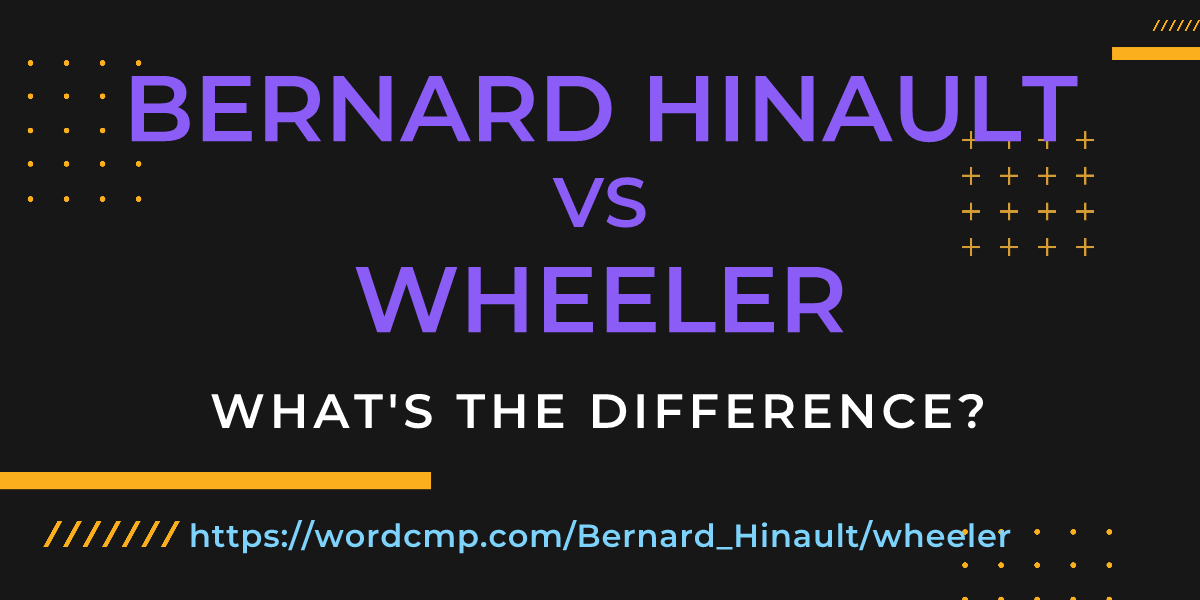 Difference between Bernard Hinault and wheeler