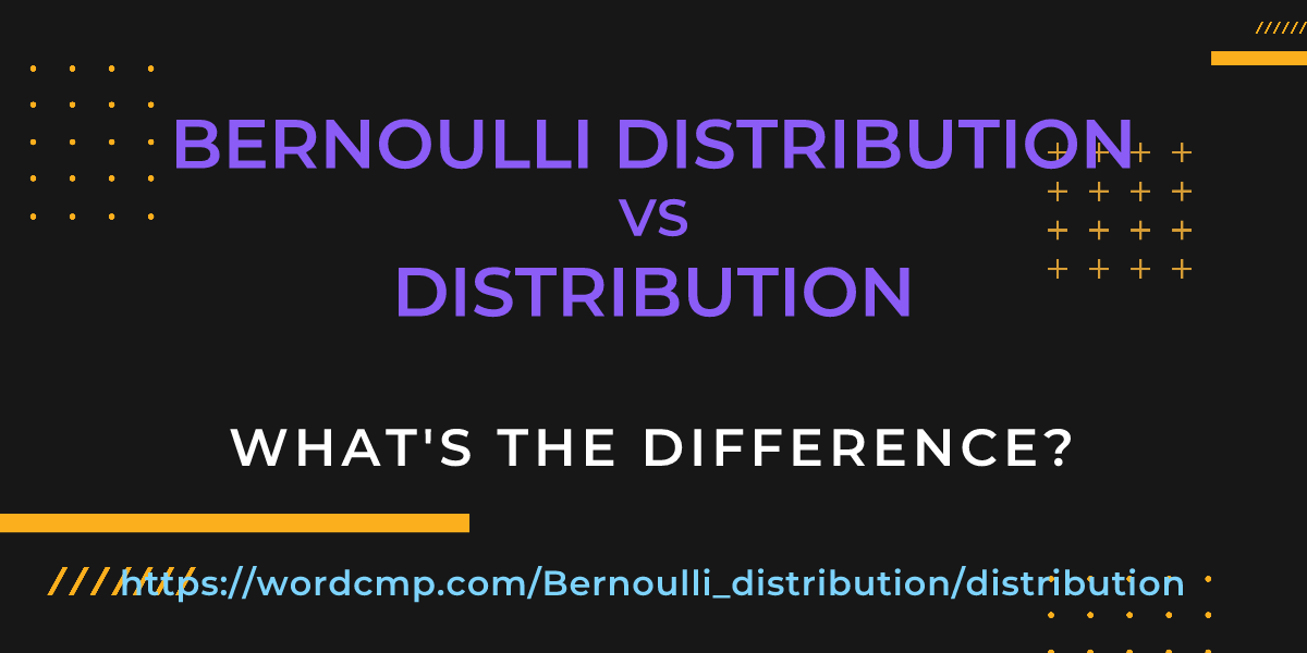 Difference between Bernoulli distribution and distribution