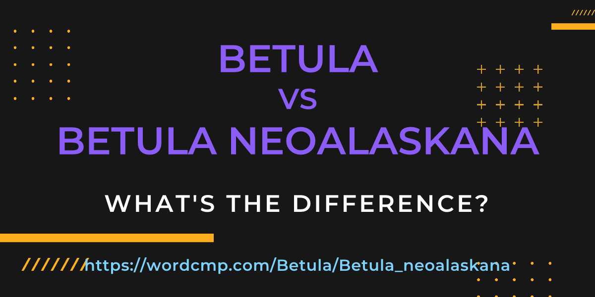 Difference between Betula and Betula neoalaskana