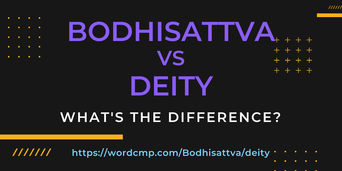 Difference between Bodhisattva and deity