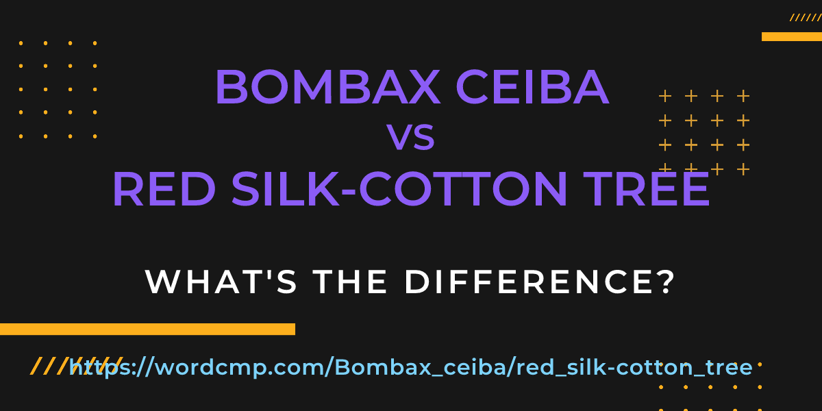 Difference between Bombax ceiba and red silk-cotton tree