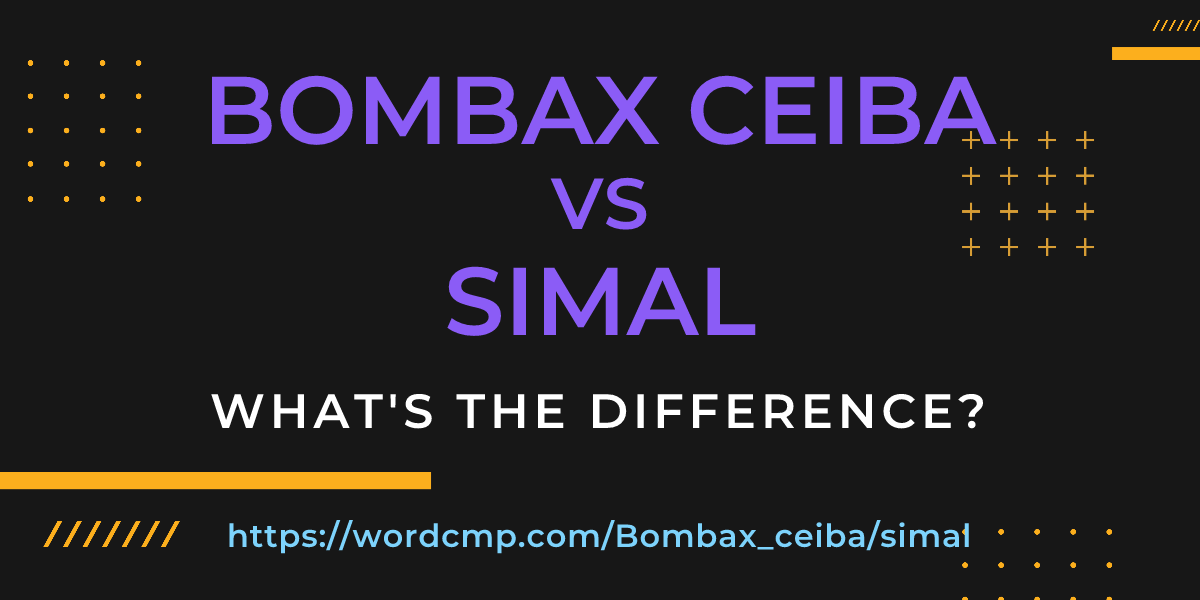 Difference between Bombax ceiba and simal
