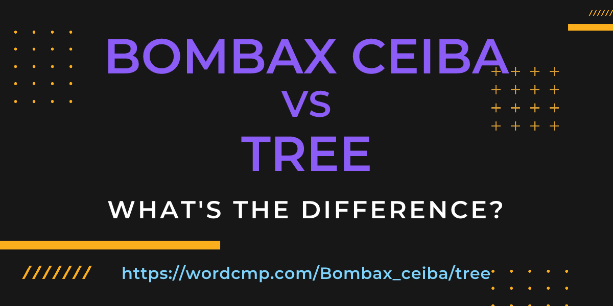 Difference between Bombax ceiba and tree
