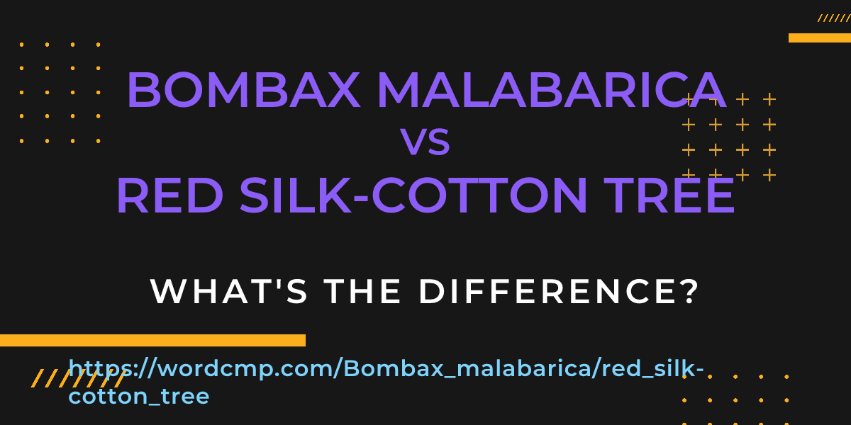 Difference between Bombax malabarica and red silk-cotton tree