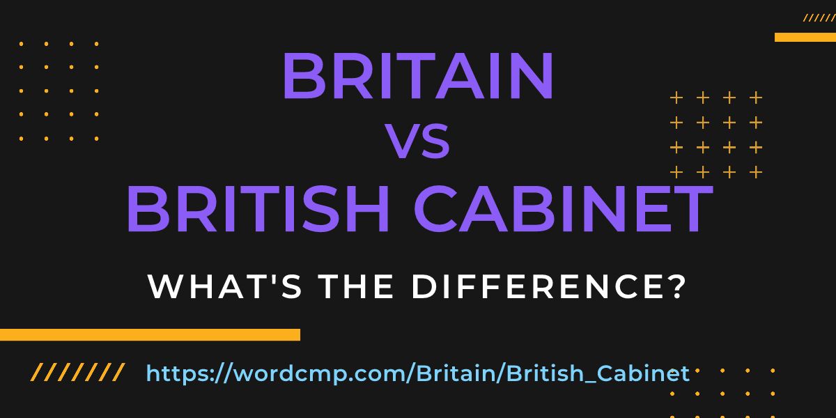 Difference between Britain and British Cabinet