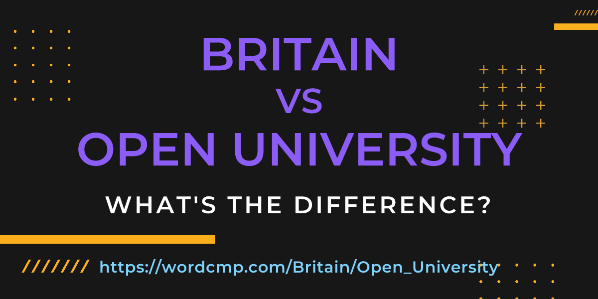 Difference between Britain and Open University